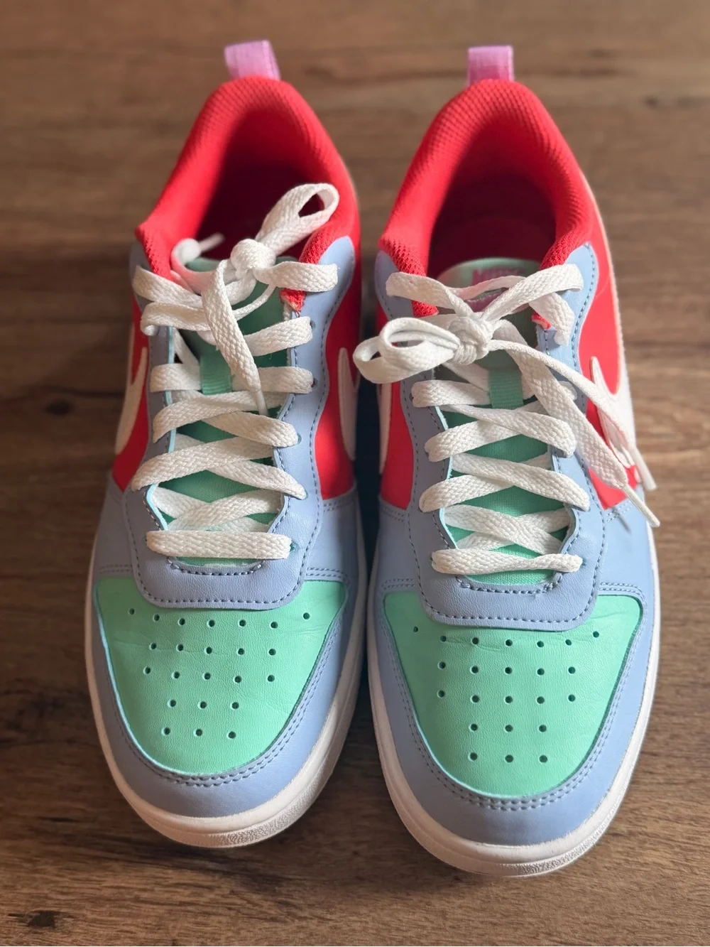 Nike Kids Colorblock Sneakers - Mint, Coral & Light Blue